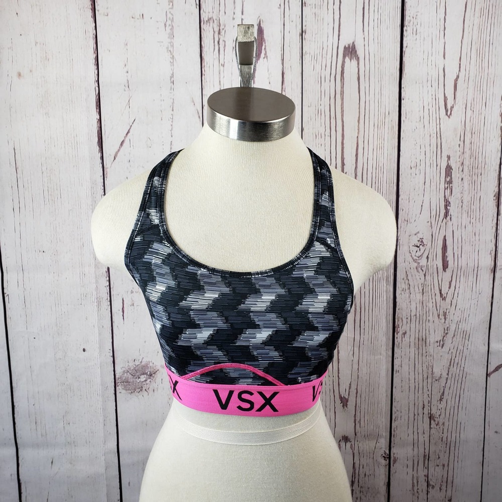 15. Victoria's Secrets Sports Bra Womens Size M Racerback Activewear Black